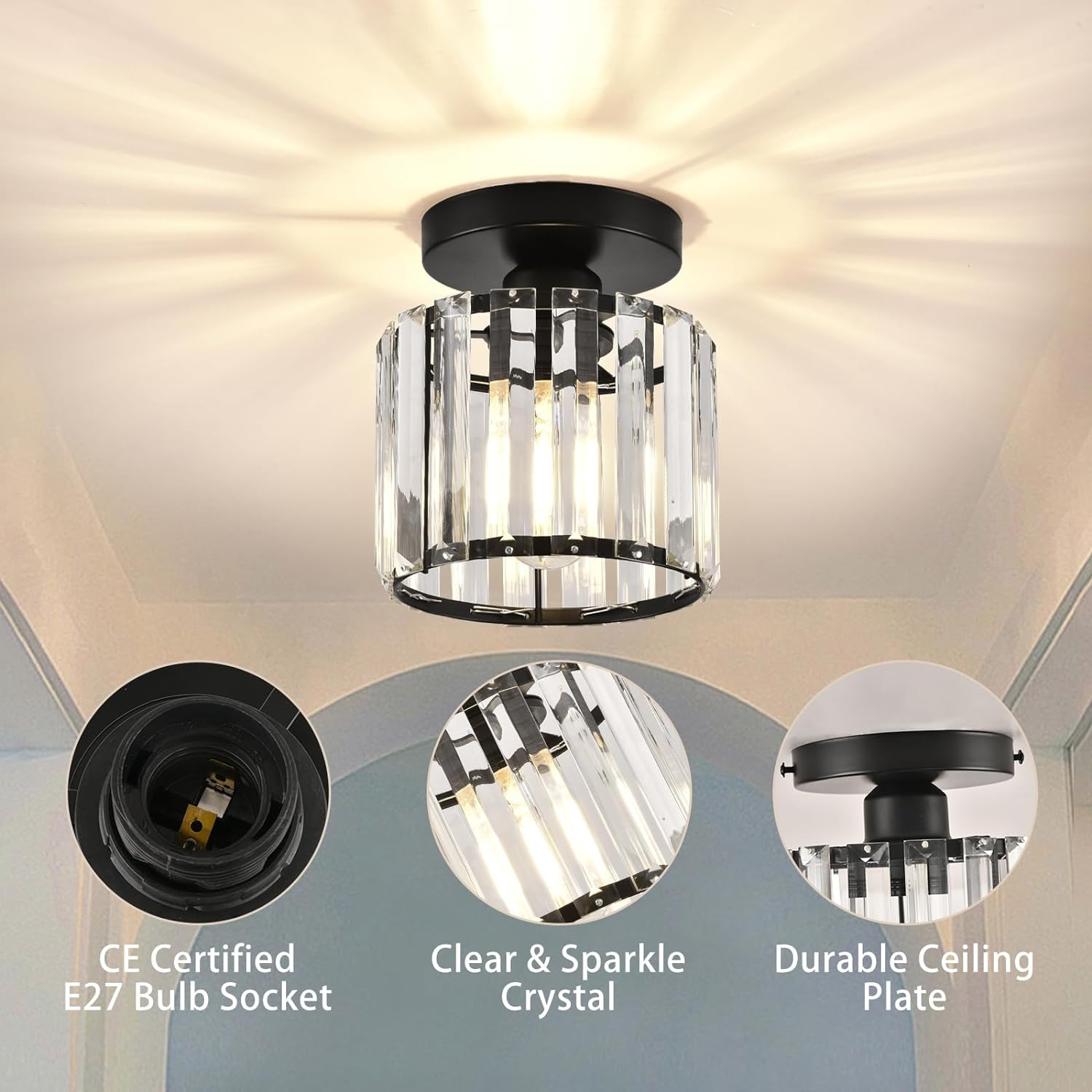 Kellan Crystal Ceiling Light