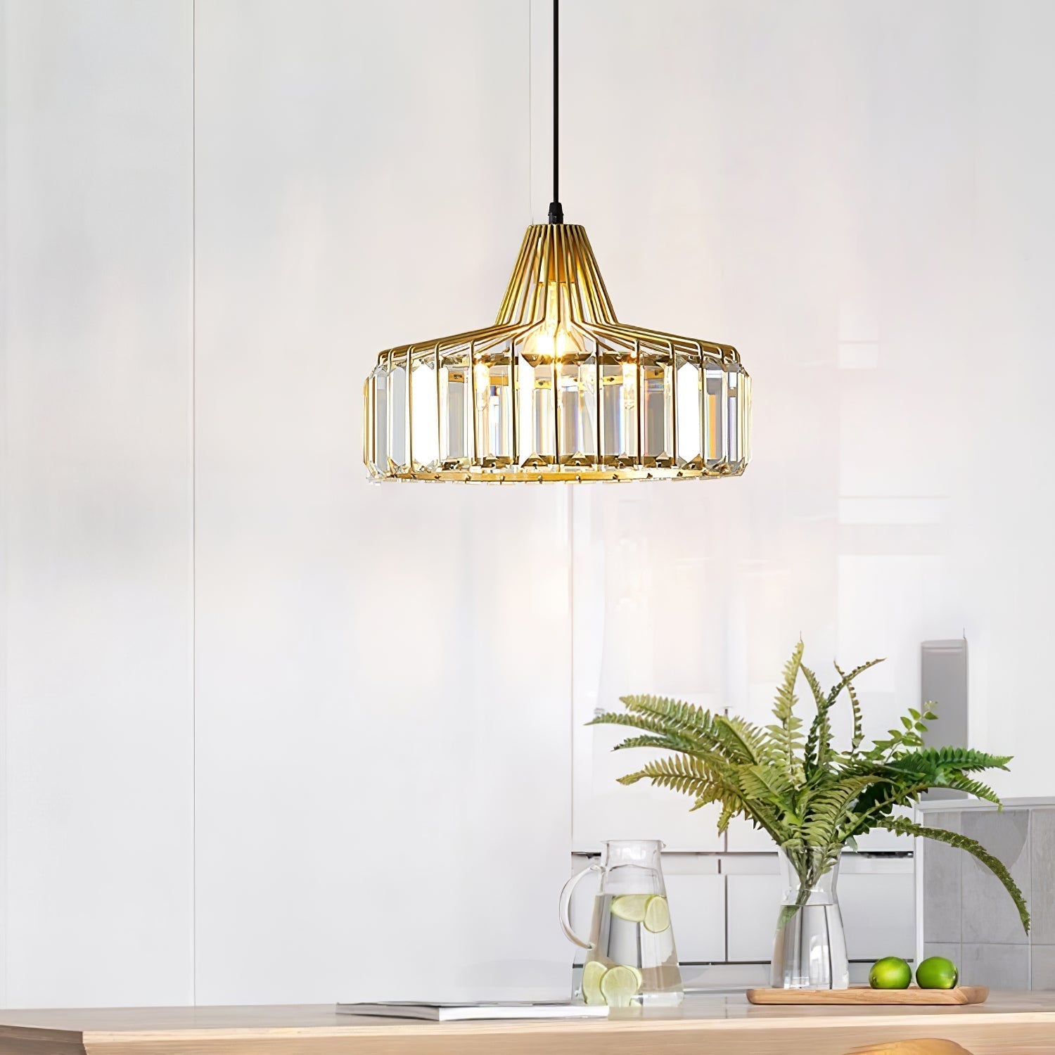 Cyo Black Crystal Pendant Light