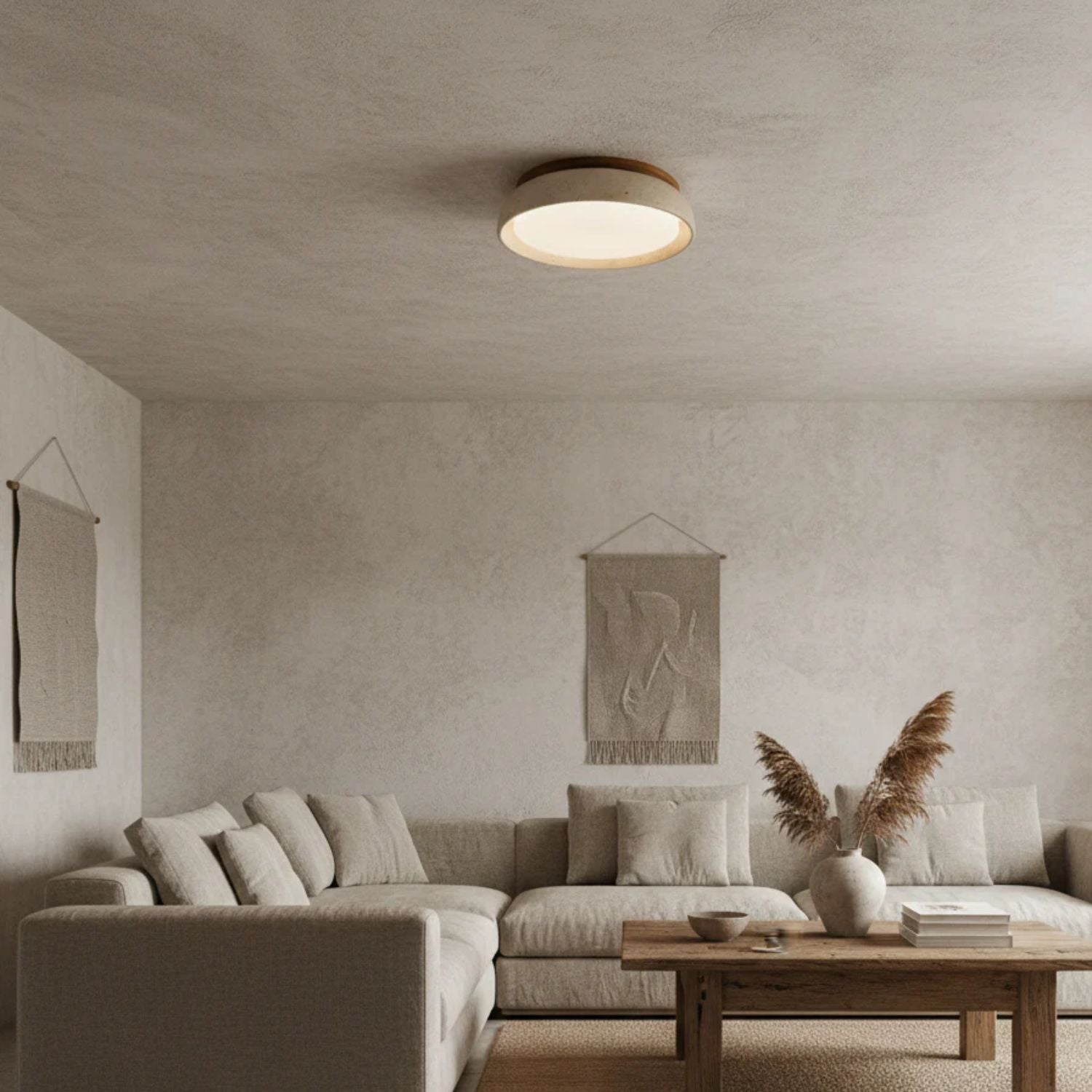 Vitelso Travertine Ceiling Light