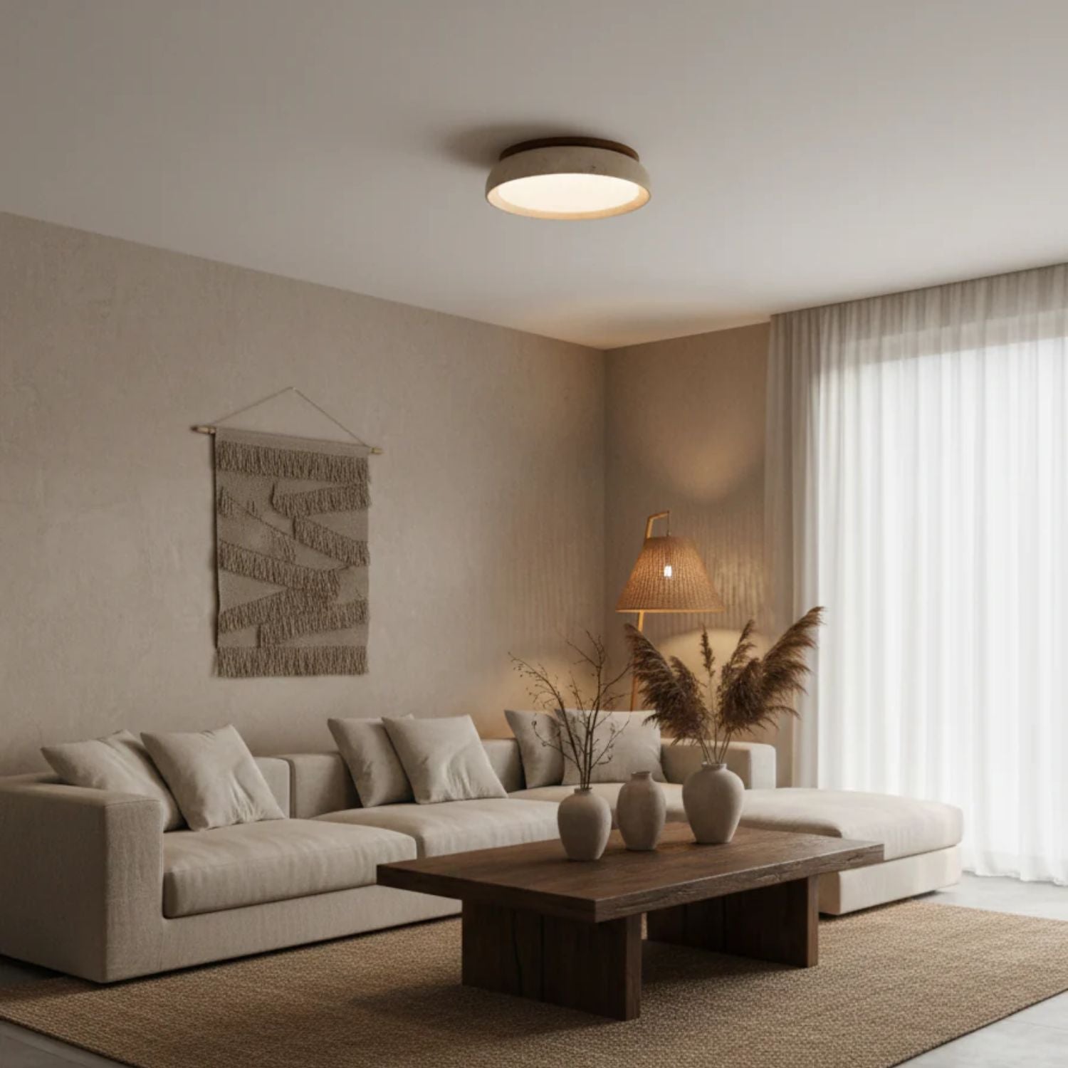 Vitelso Travertine Ceiling Light