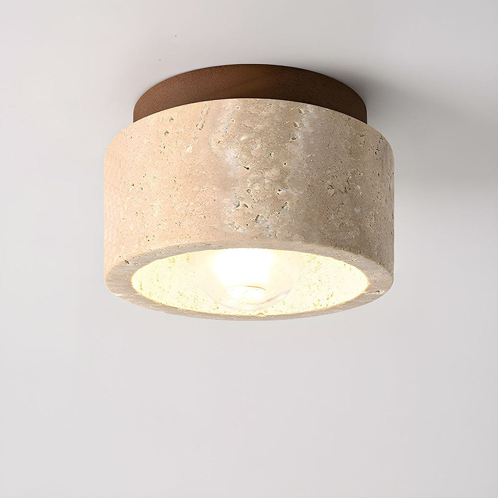 Zorvian Travertine Ceiling Light