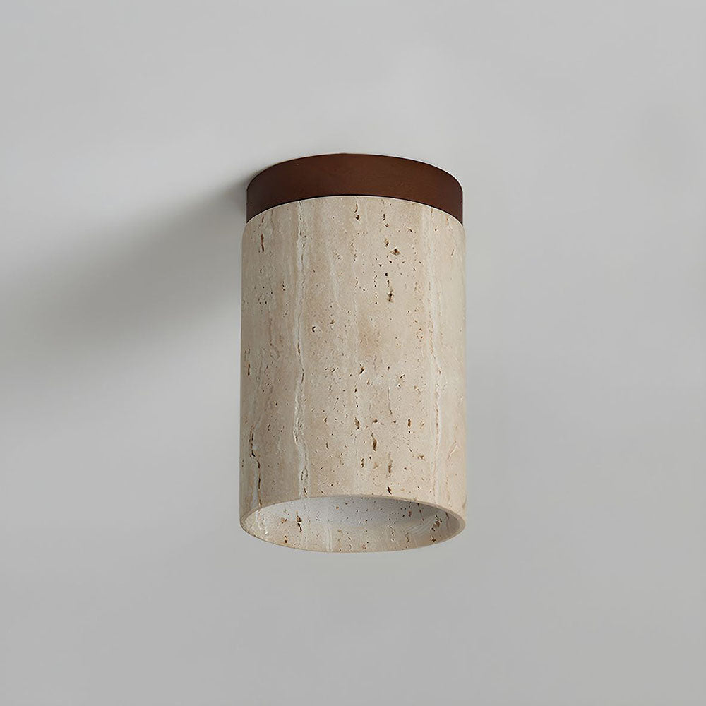 Zorvian Travertine Ceiling Light