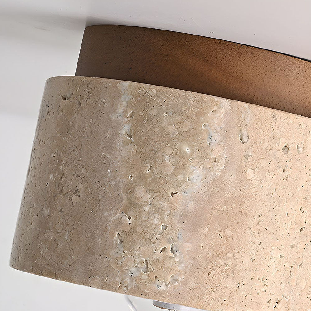 Zorvian Travertine Ceiling Light