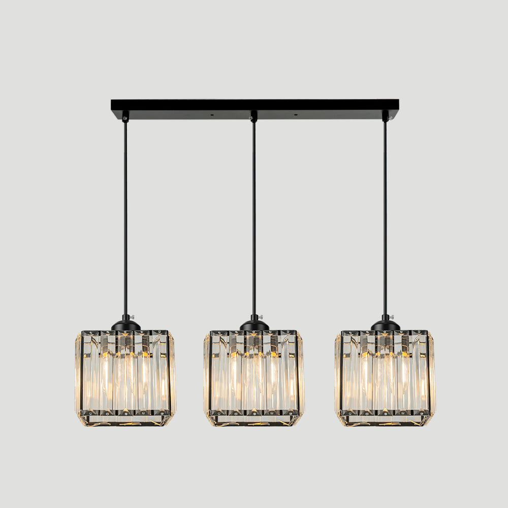 Alevo Triple Head Crystal Pendant Light
