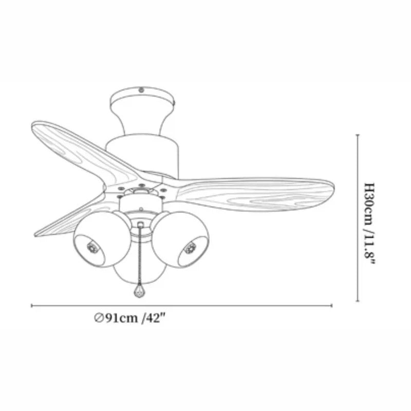 Aralon Globe Ceiling Fan Light