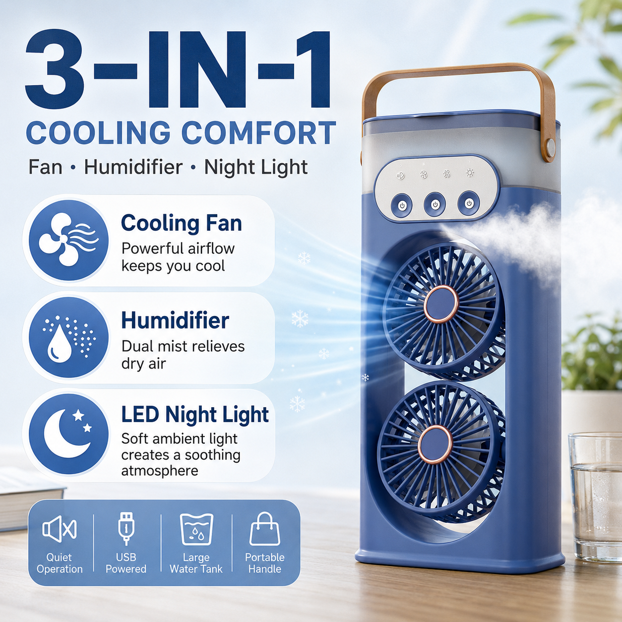 Foroova Portable Tower Fan