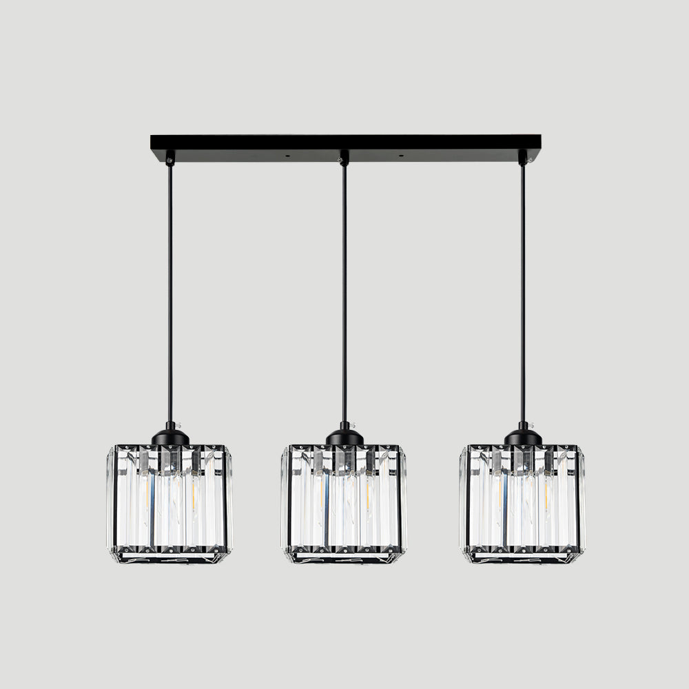 Alevo Triple Head Crystal Pendant Light
