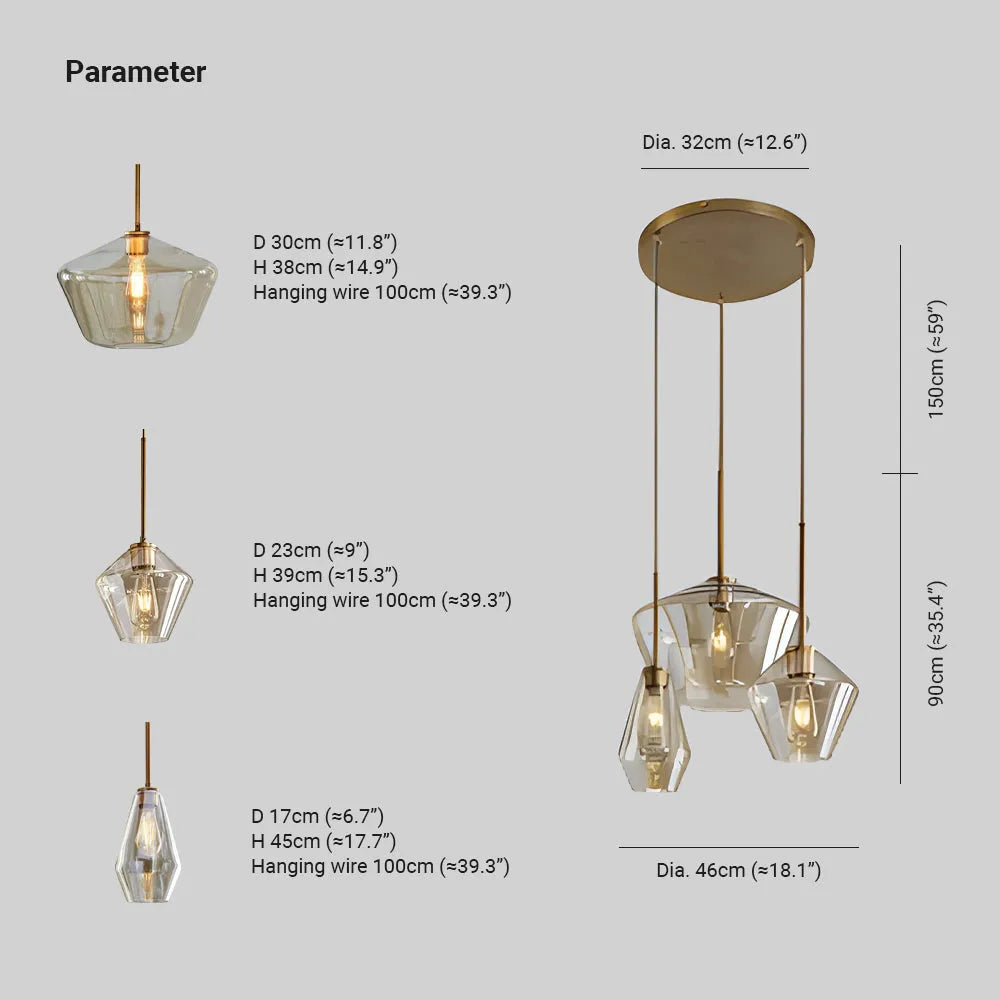 Ryoan Diamond Pendant Light