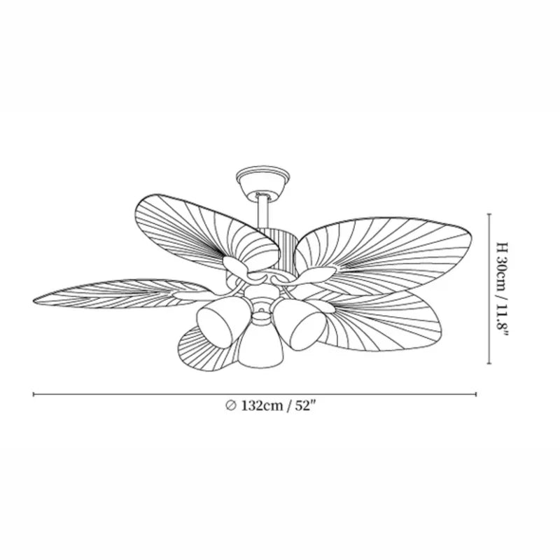 Ronera Tropical Ceiling Fan Light