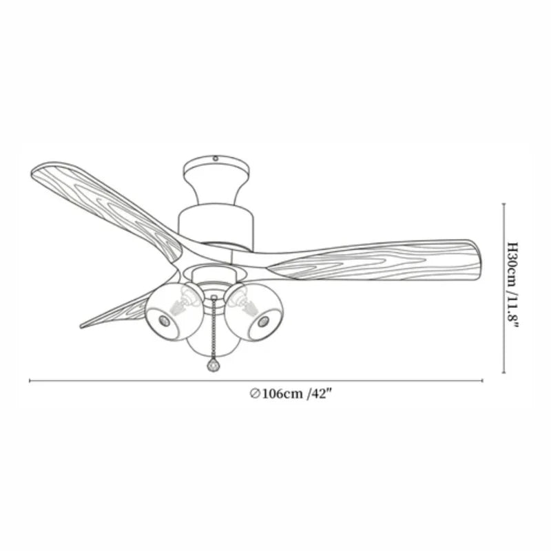 Aralon Globe Ceiling Fan Light