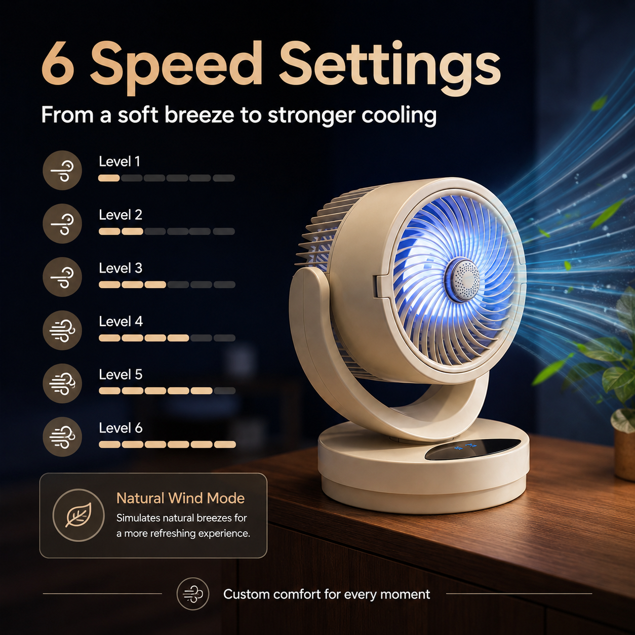Freeza Portable Table Fan