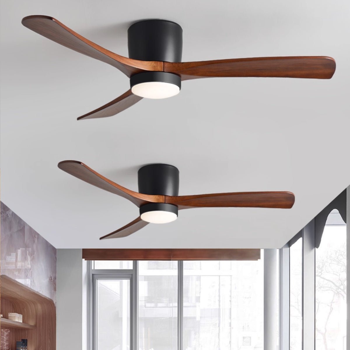Nordic Wooden Ceiling Fan Light – detail 29