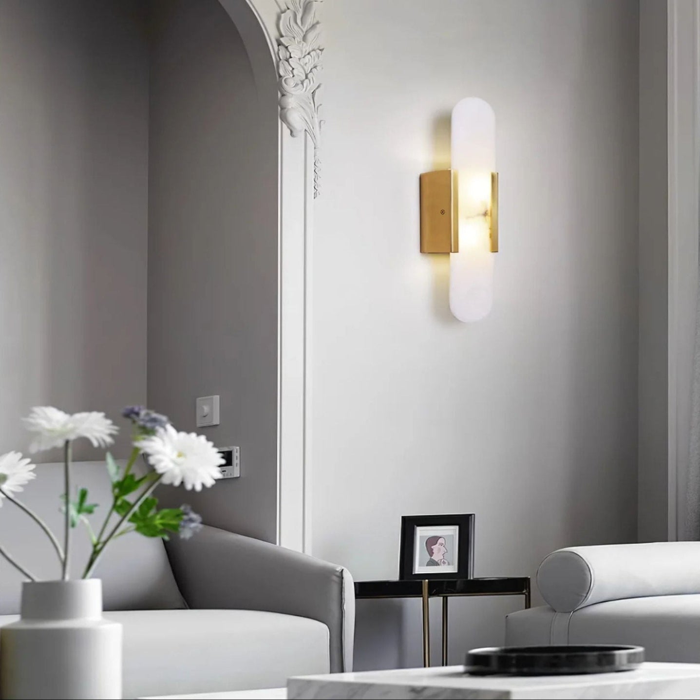 Marce Alabaster Wall Light