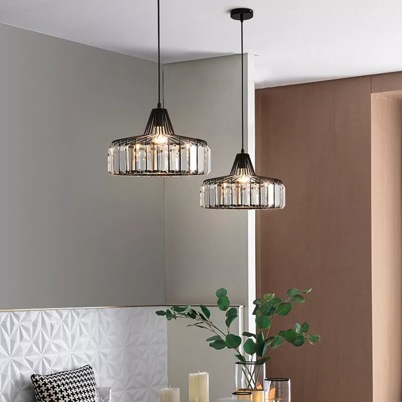Cyo Black Crystal Pendant Light