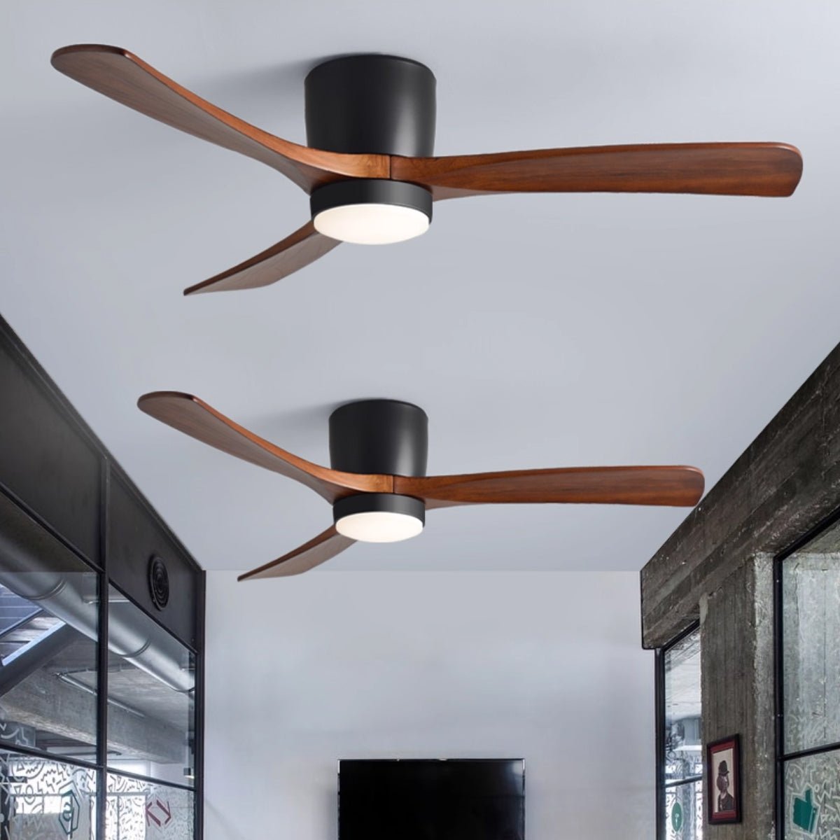 Nordic Wooden Ceiling Fan Light – detail 26