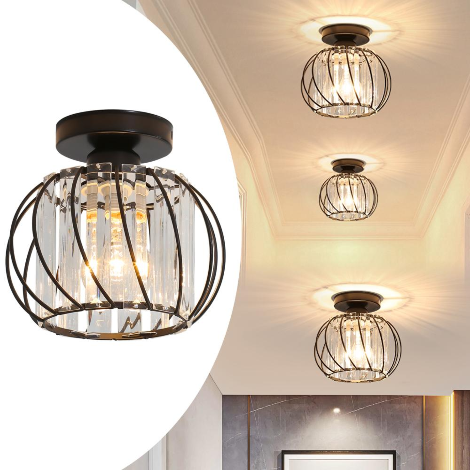 Cossera Crystal Ceiling Light