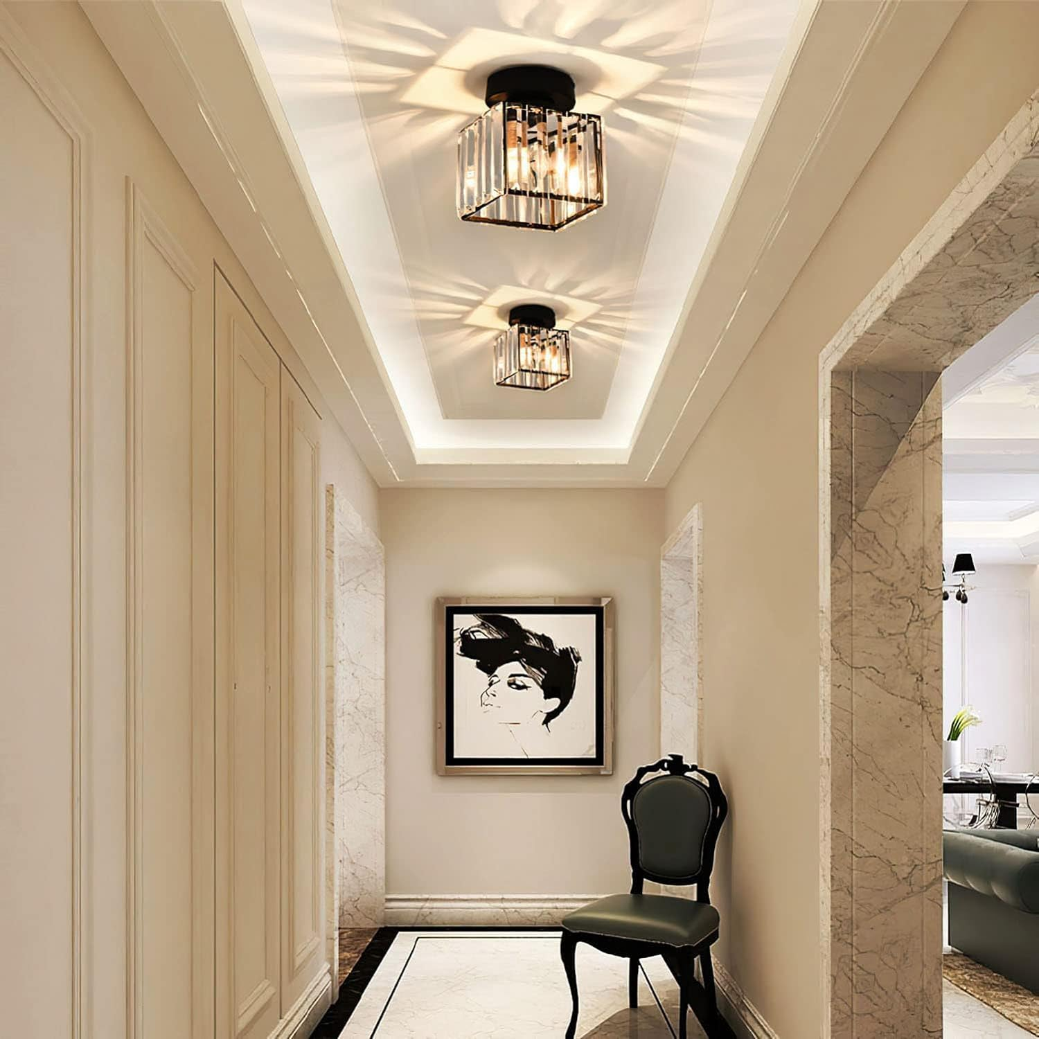Kellan Crystal Ceiling Light