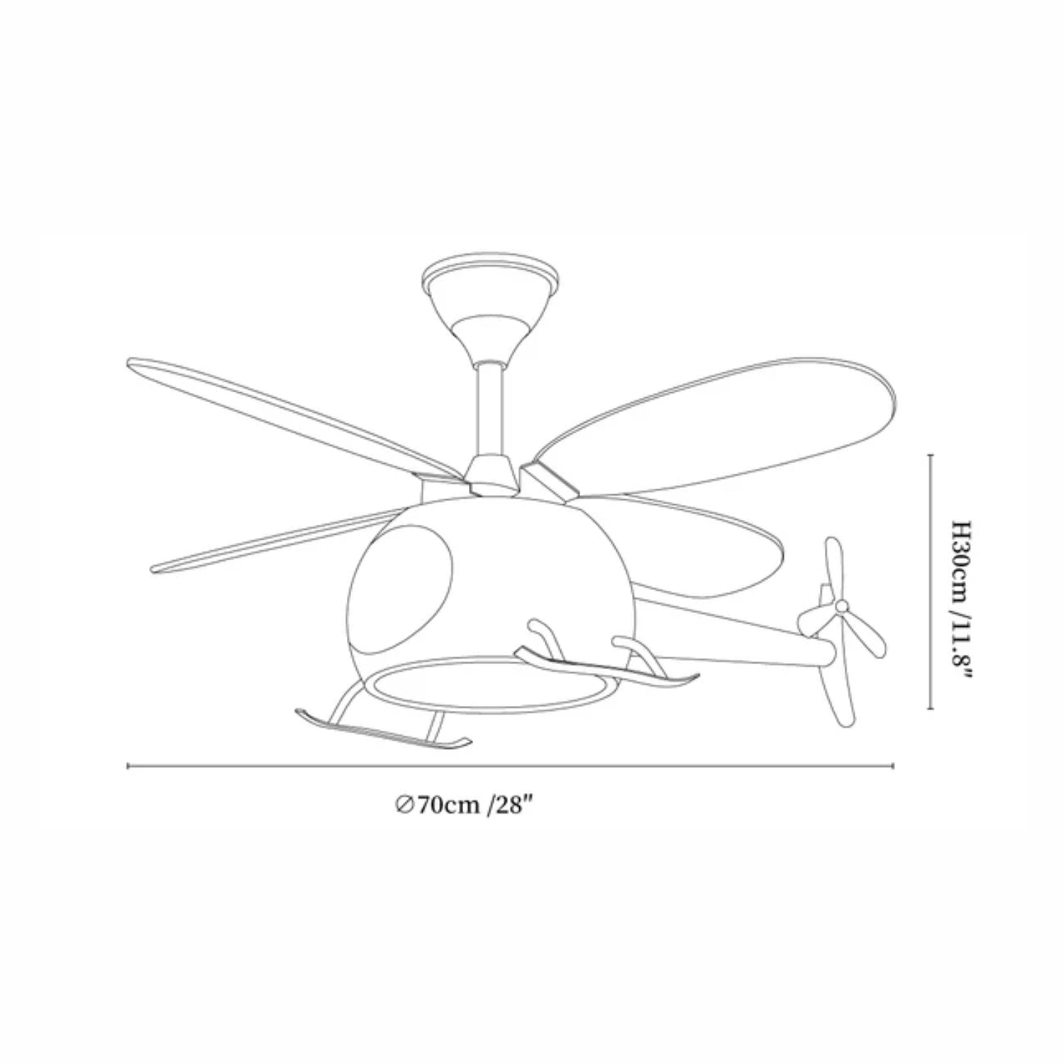 Amarus Helicopter Ceiling Fan Light