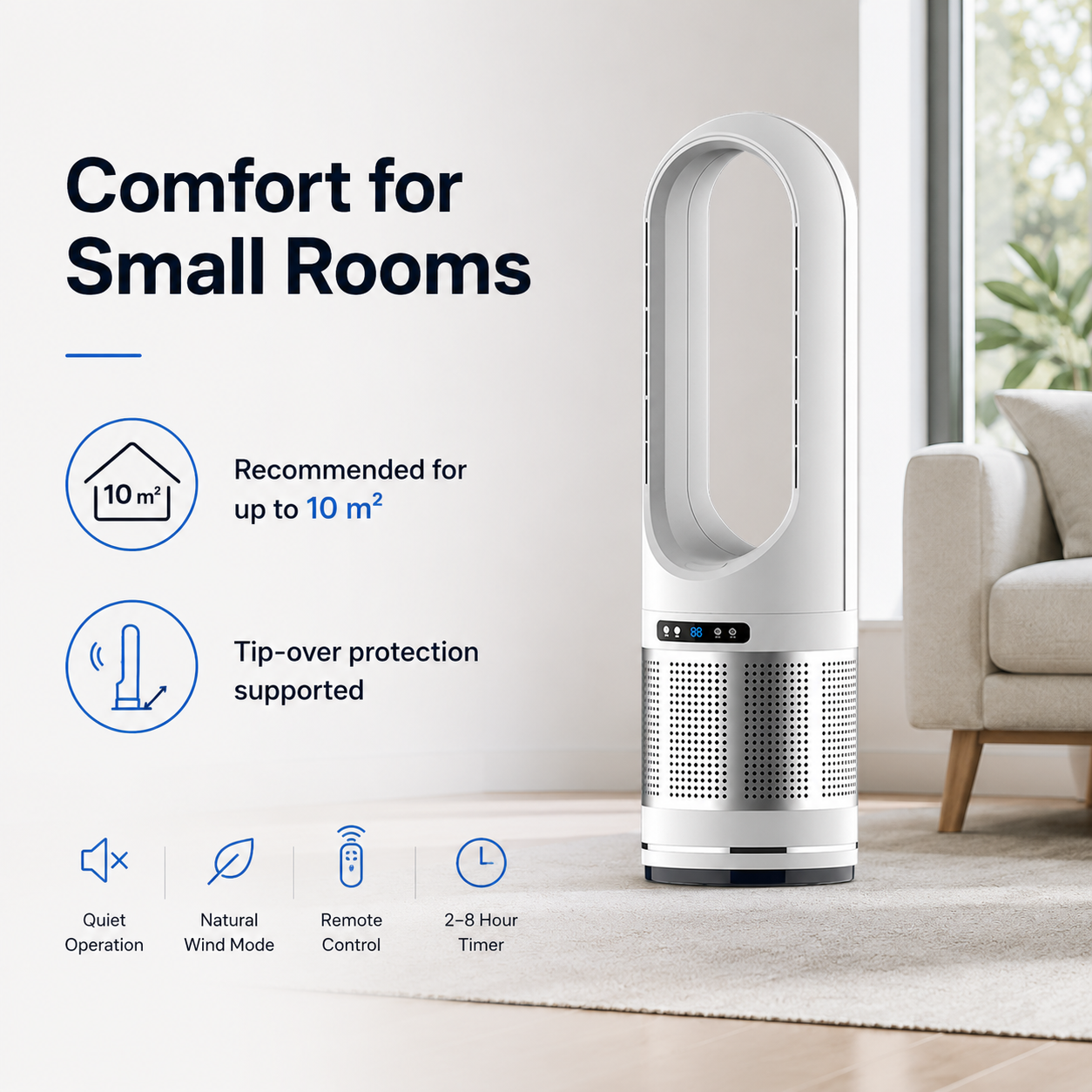 Bellaro Bladeless Tower Fan