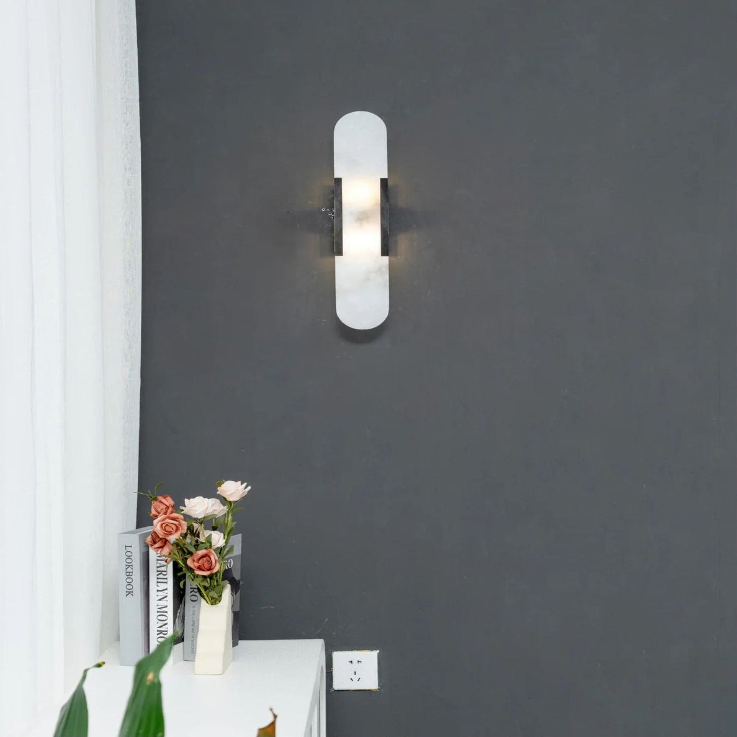 Marce Alabaster Wall Light