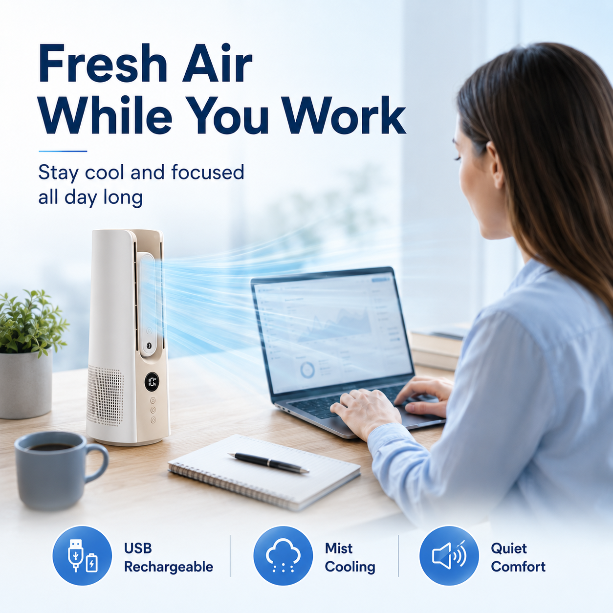 Virosa Mini Tower Fan