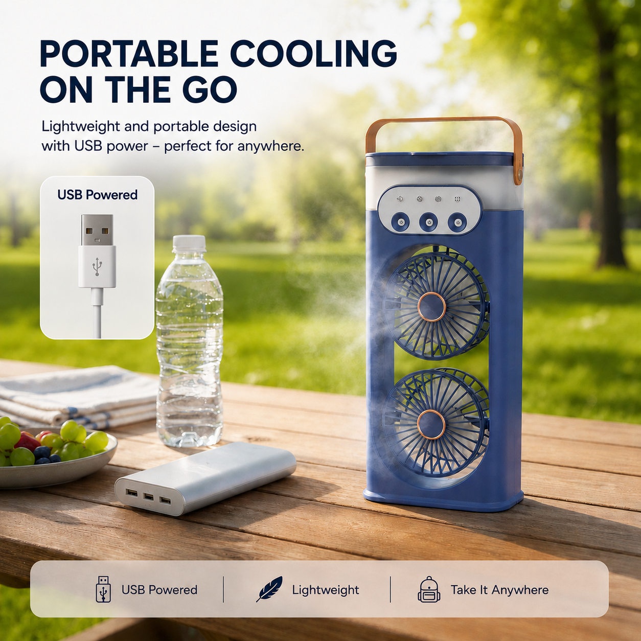 Foroova Portable Tower Fan