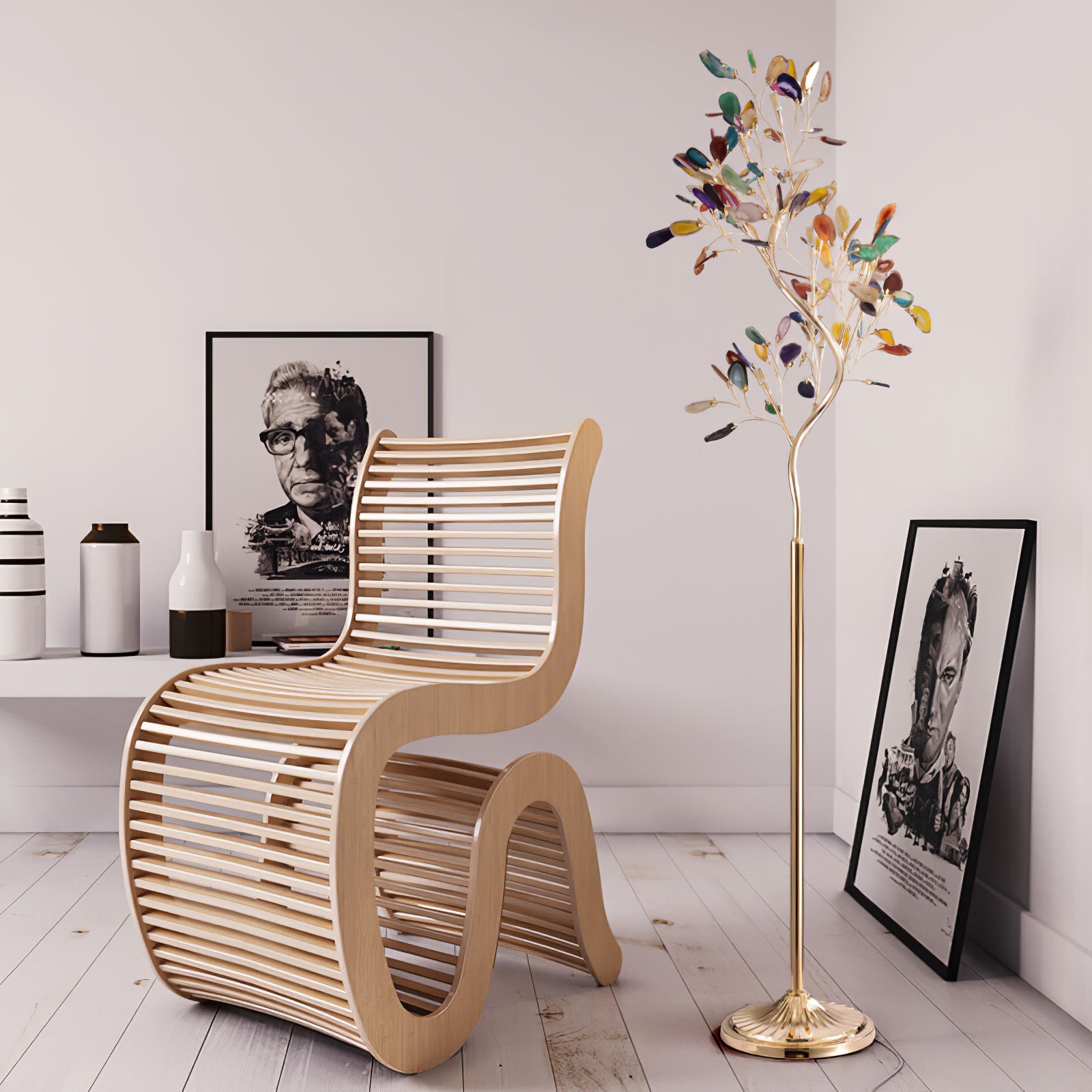 Ikelivar Sculptural Floor Lamp