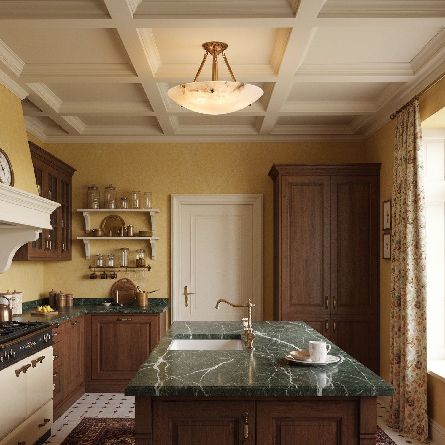 Ardanello Alabaster Bowl Ceiling Light