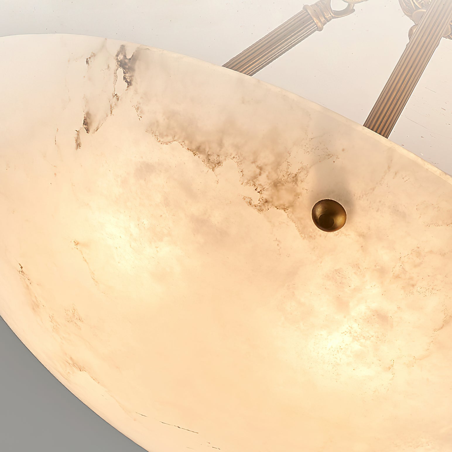 Ardanello Alabaster Bowl Ceiling Light