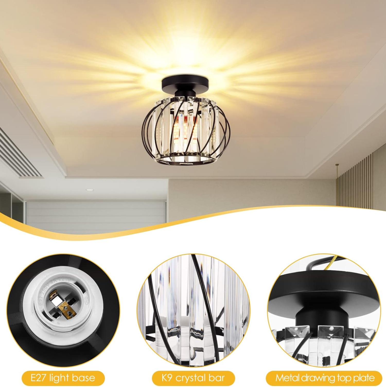 Cossera Crystal Ceiling Light
