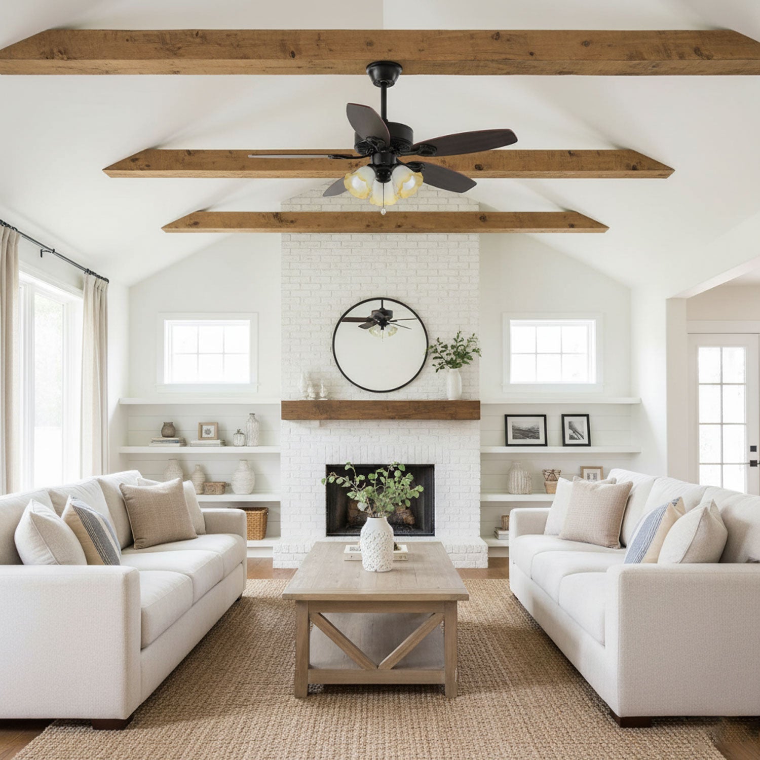 Lunoves Vintage Ceiling Fan Light