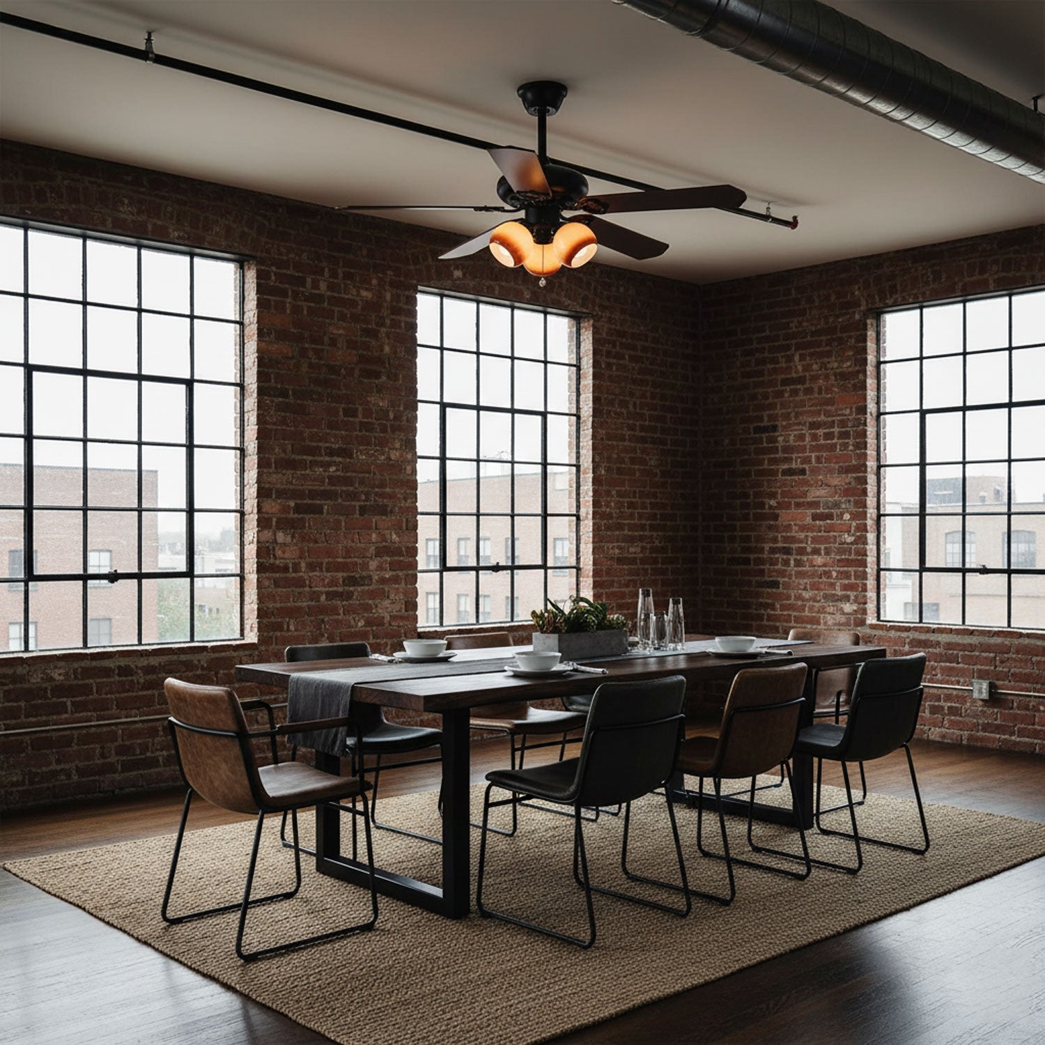 Lunoves Vintage Ceiling Fan Light