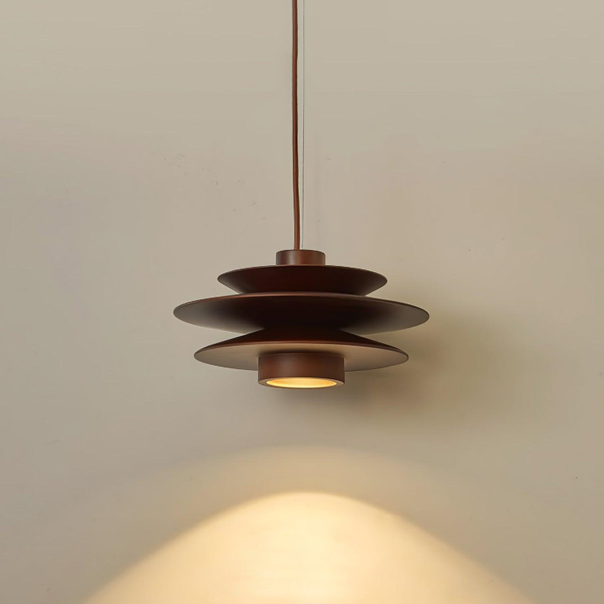 Cascade Wooden Disc Pendant Lamp – detail 18