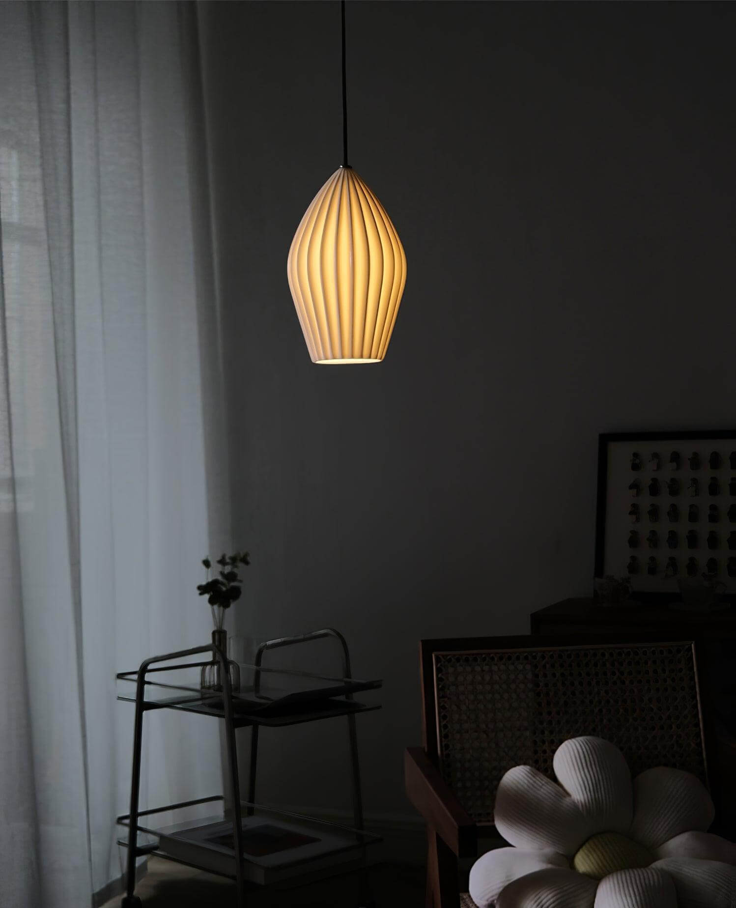 Adelvo Ribbed Pendant Light