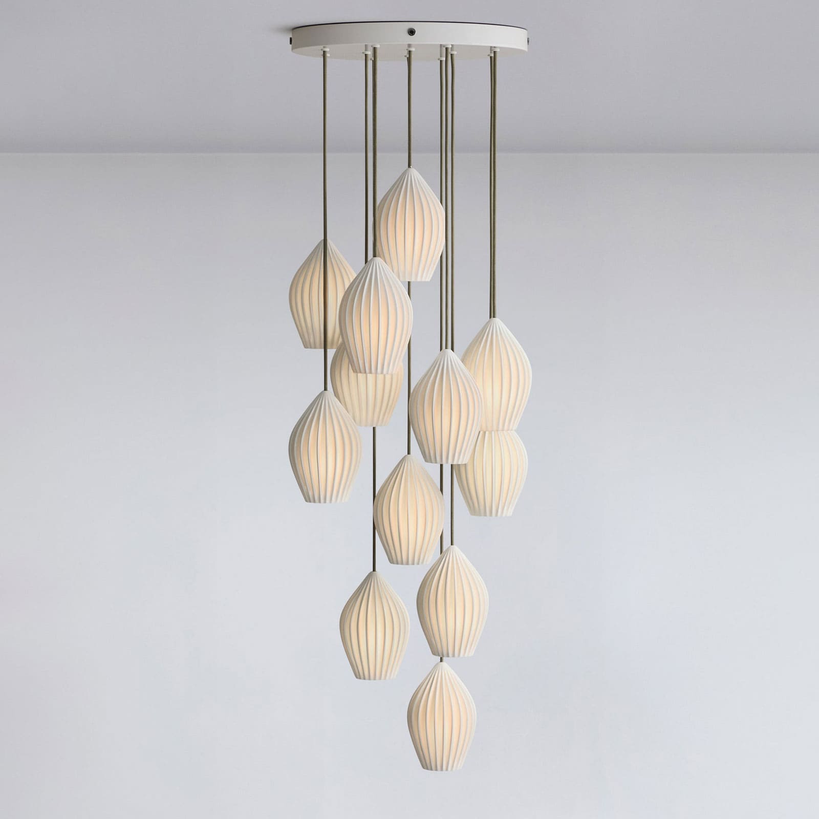 Adelvo Ribbed Pendant Light