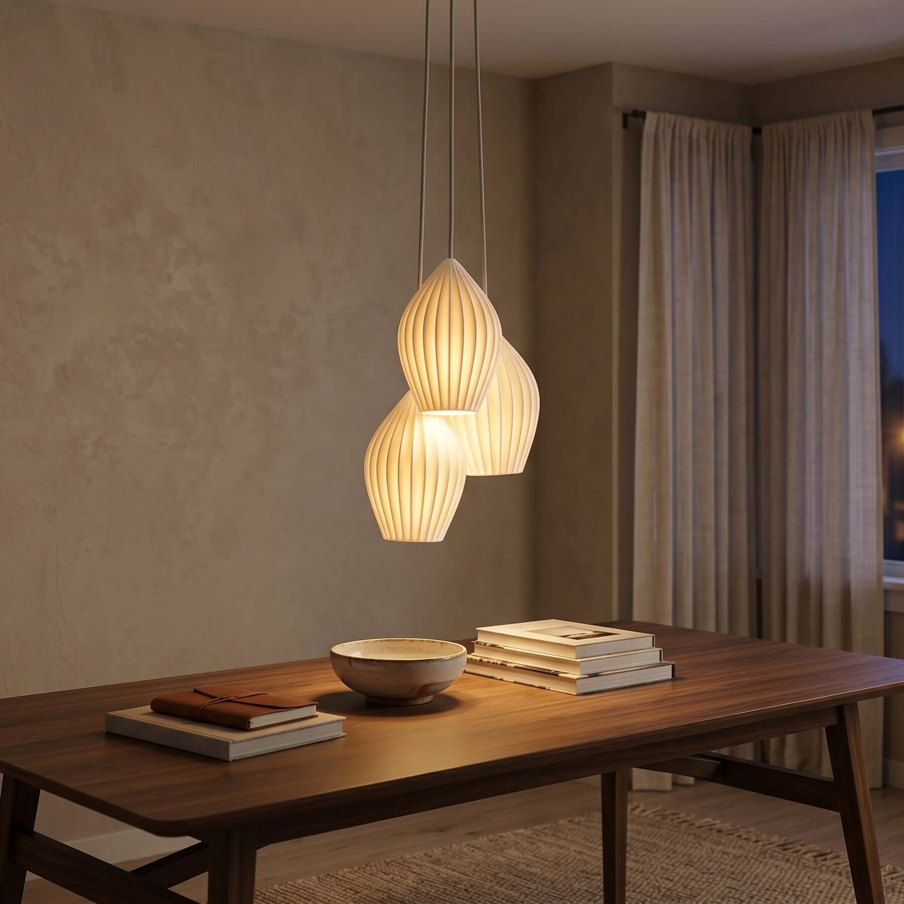 Adelvo Ribbed Pendant Light