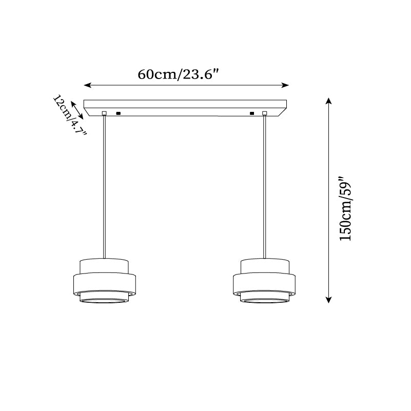 Tibavo Cylindrical Pendant Light