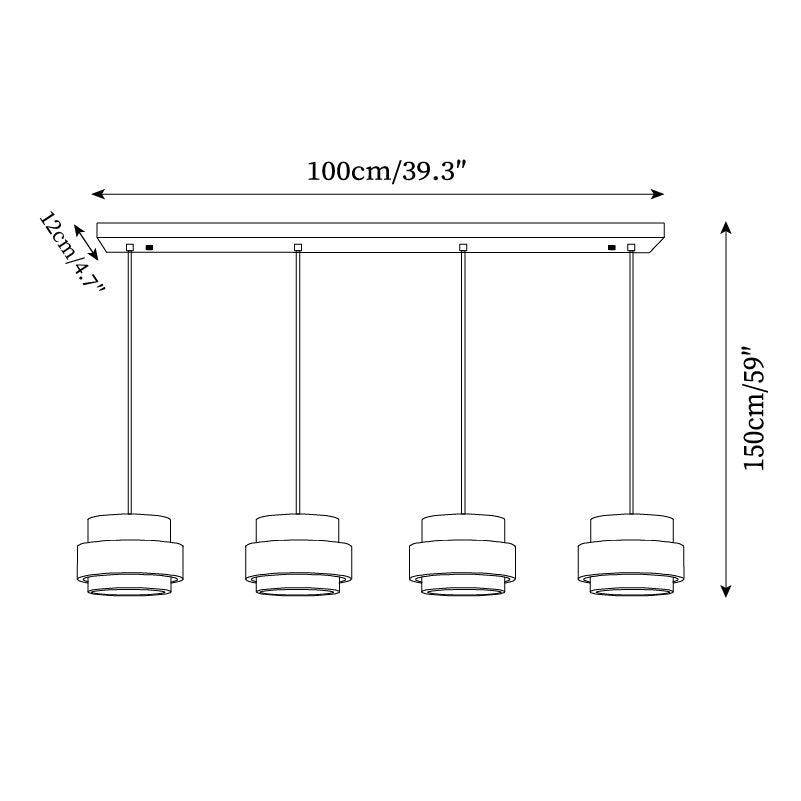 Tibavo Cylindrical Pendant Light