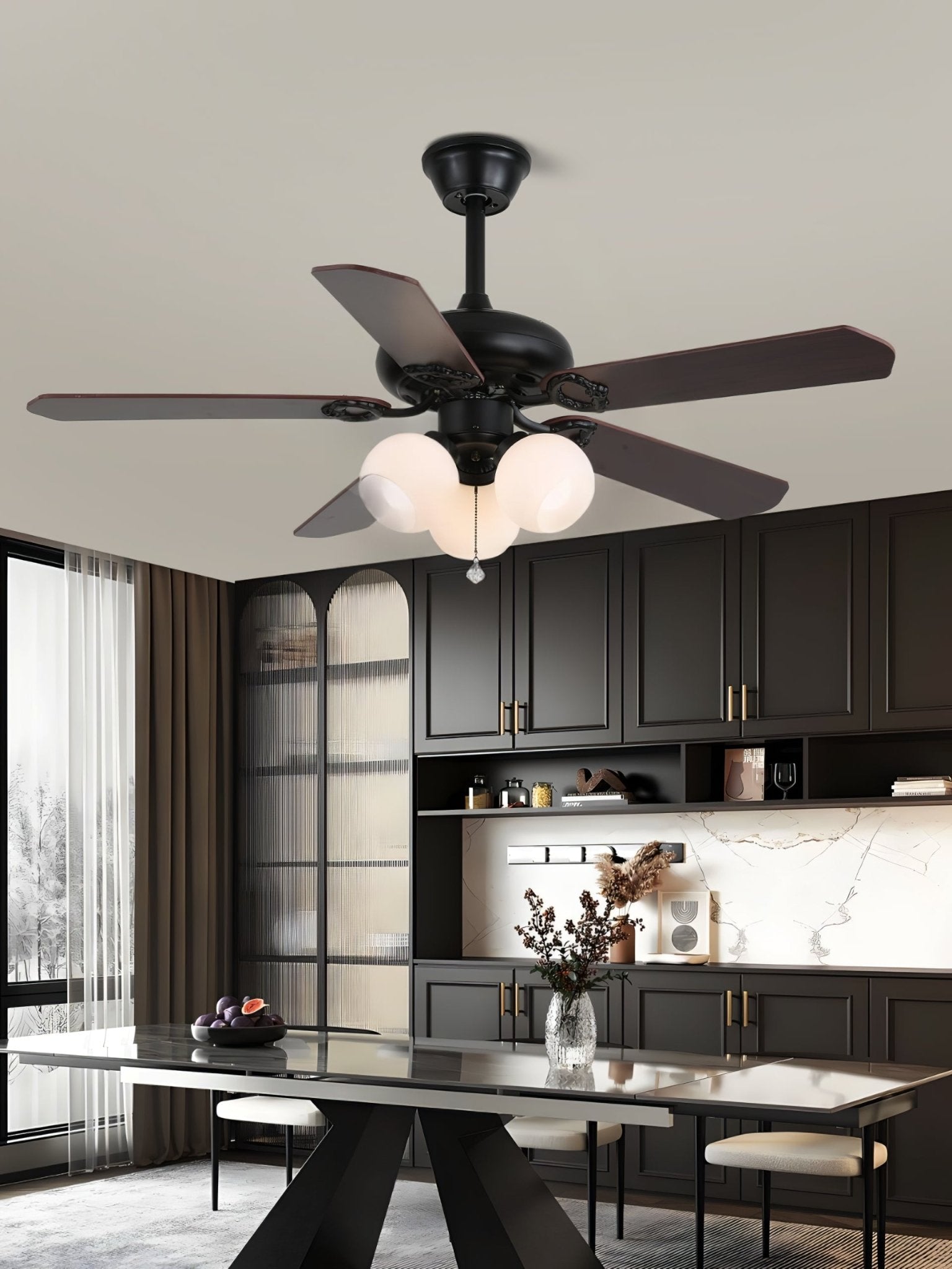 Lunoves Vintage Ceiling Fan Light