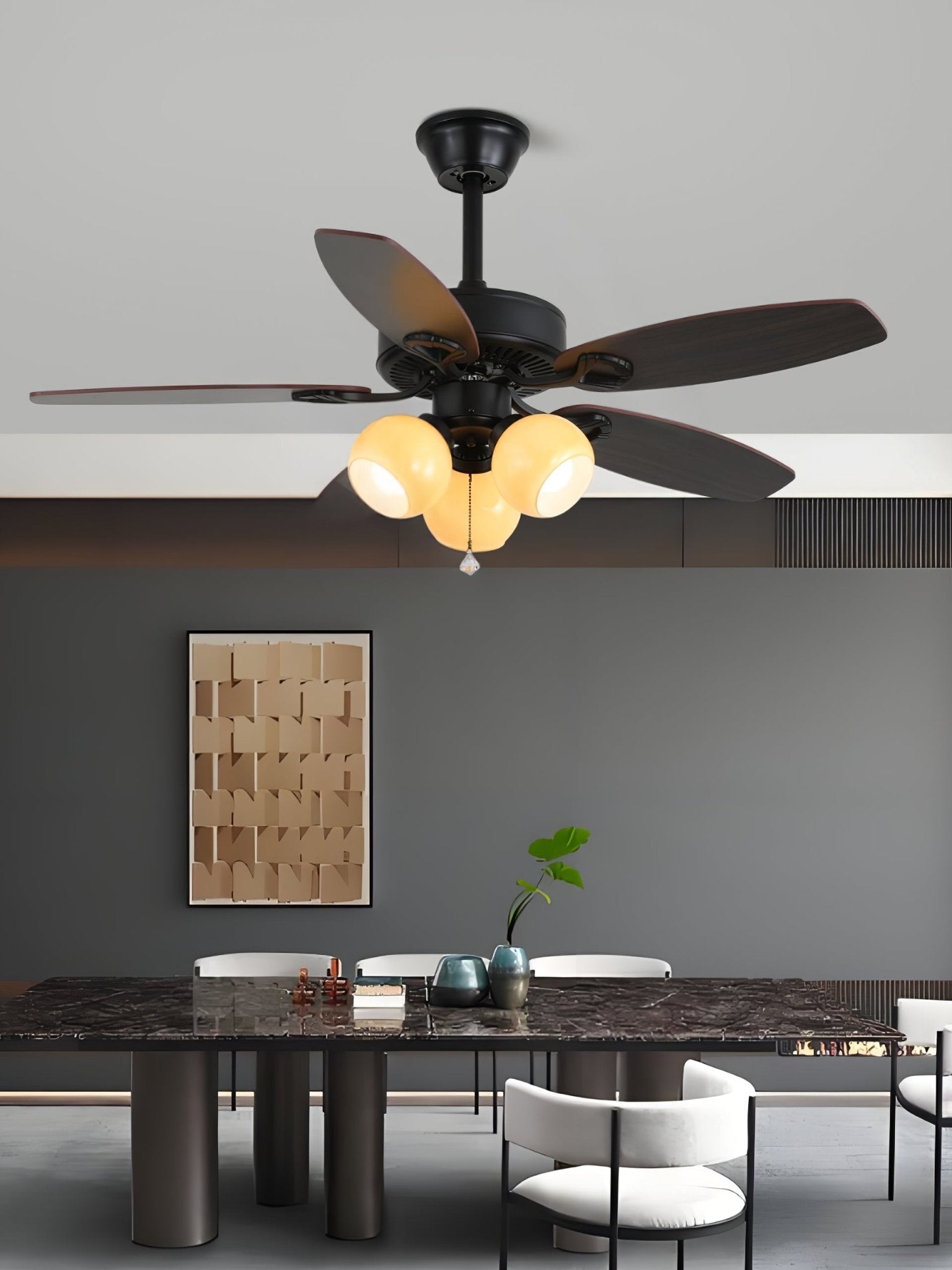 Lunoves Vintage Ceiling Fan Light