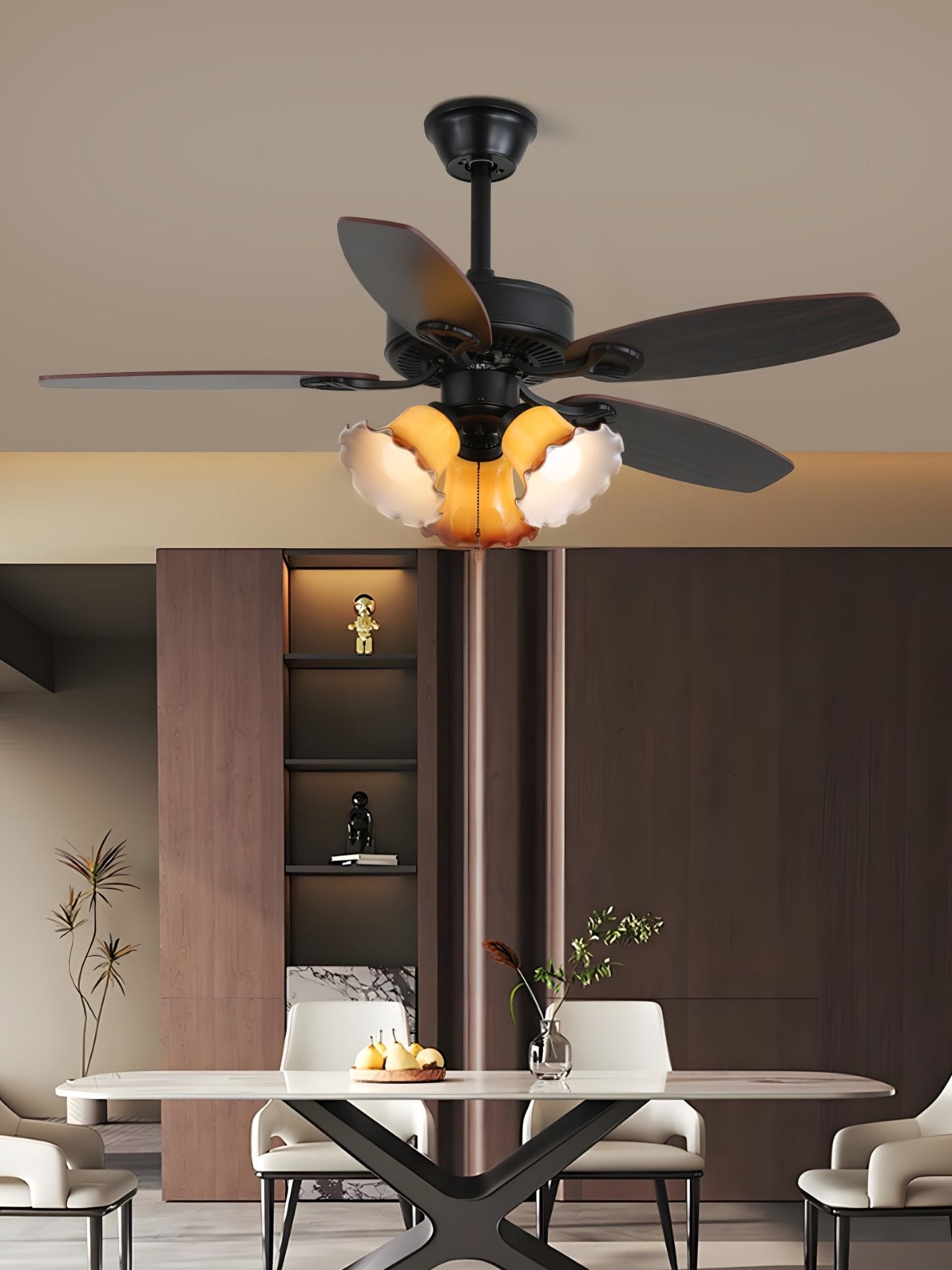 Lunoves Vintage Ceiling Fan Light