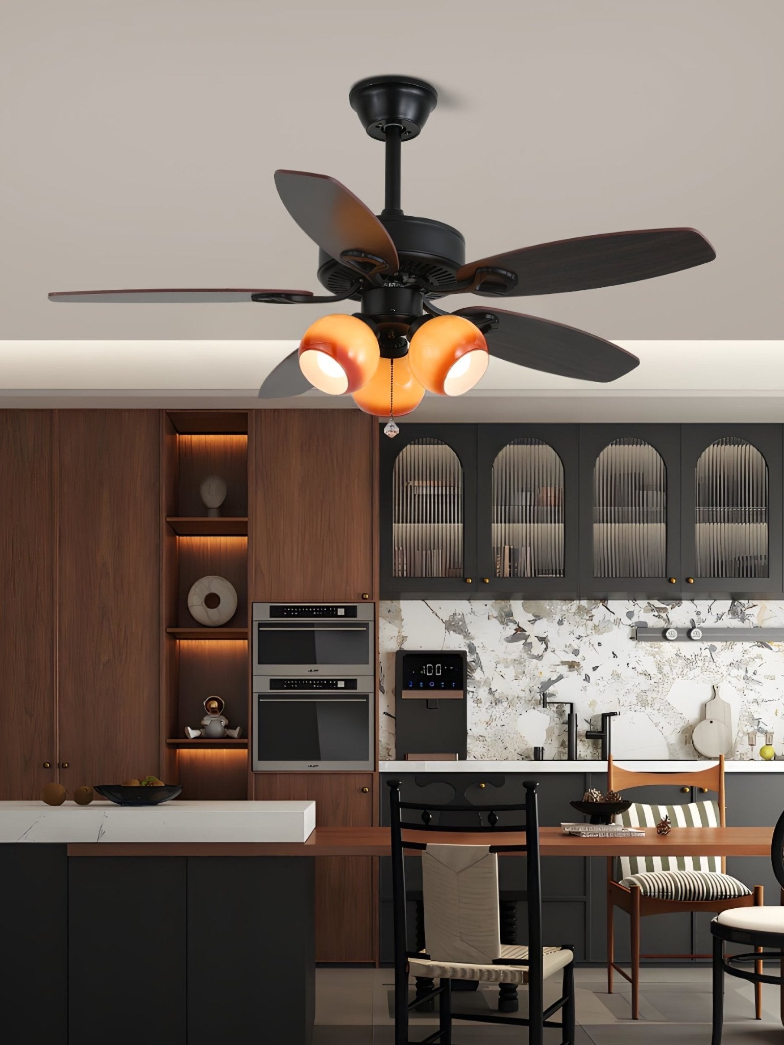 Lunoves Vintage Ceiling Fan Light