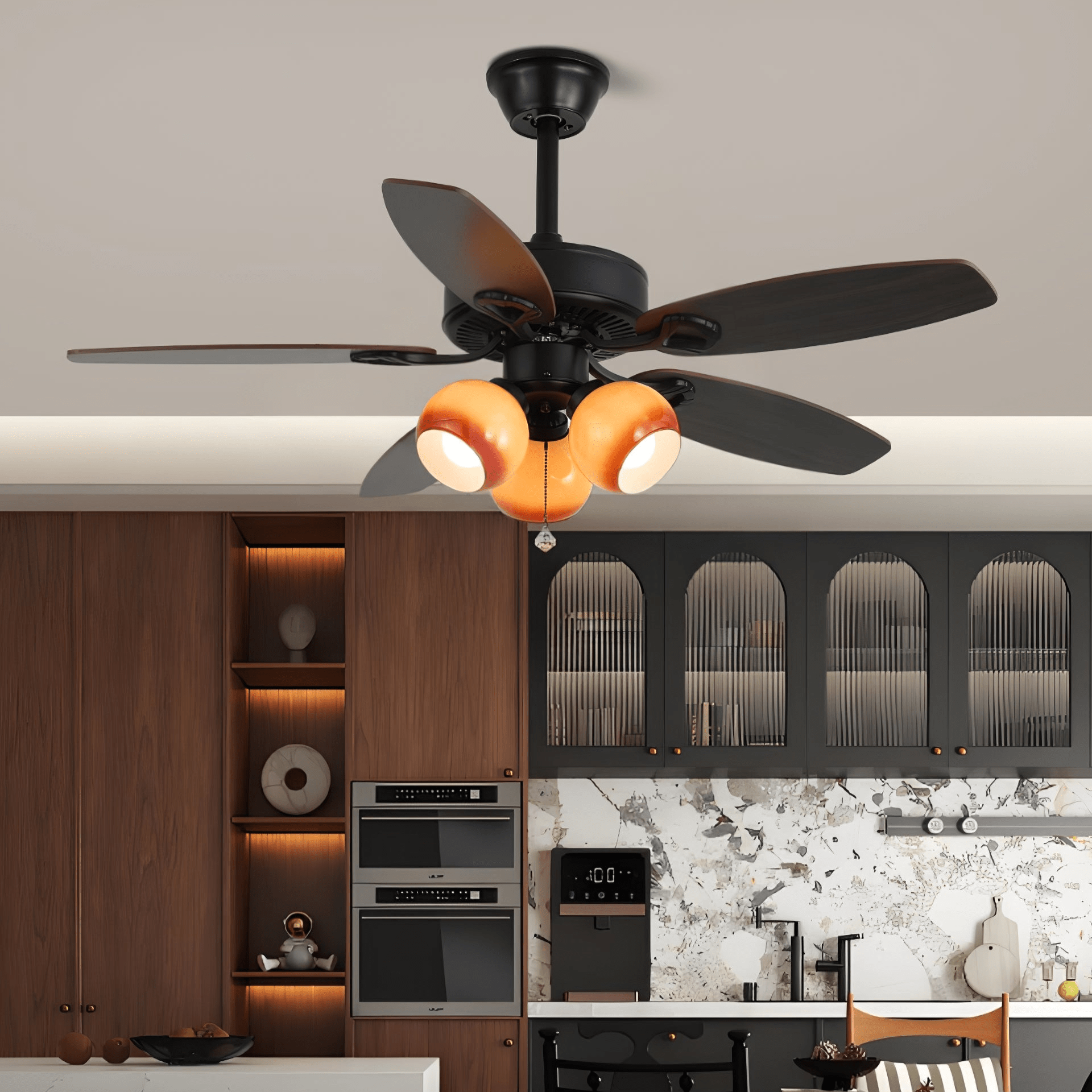 Lunoves Vintage Ceiling Fan Light