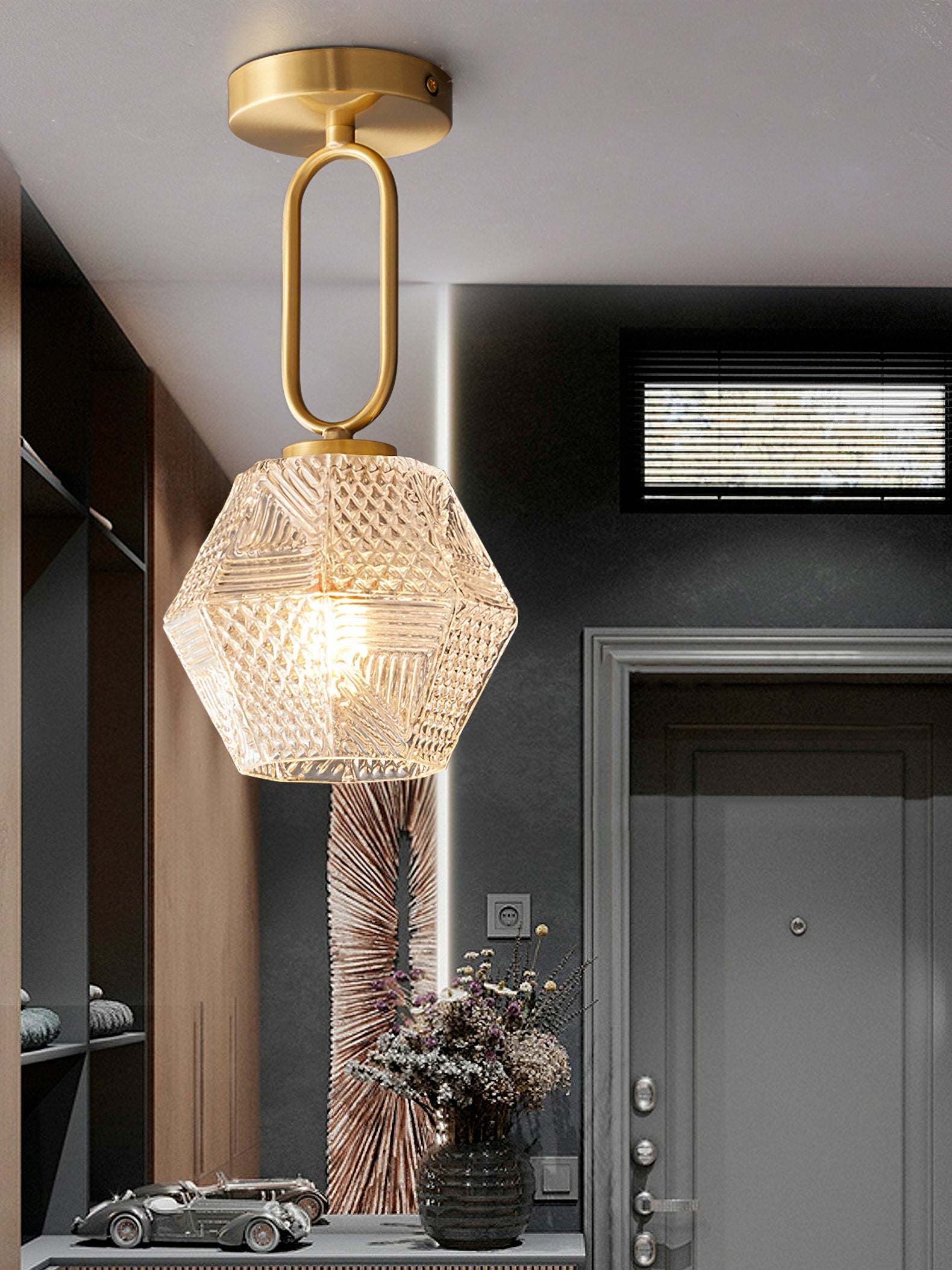 Aralilian Art Deco Ceiling Light