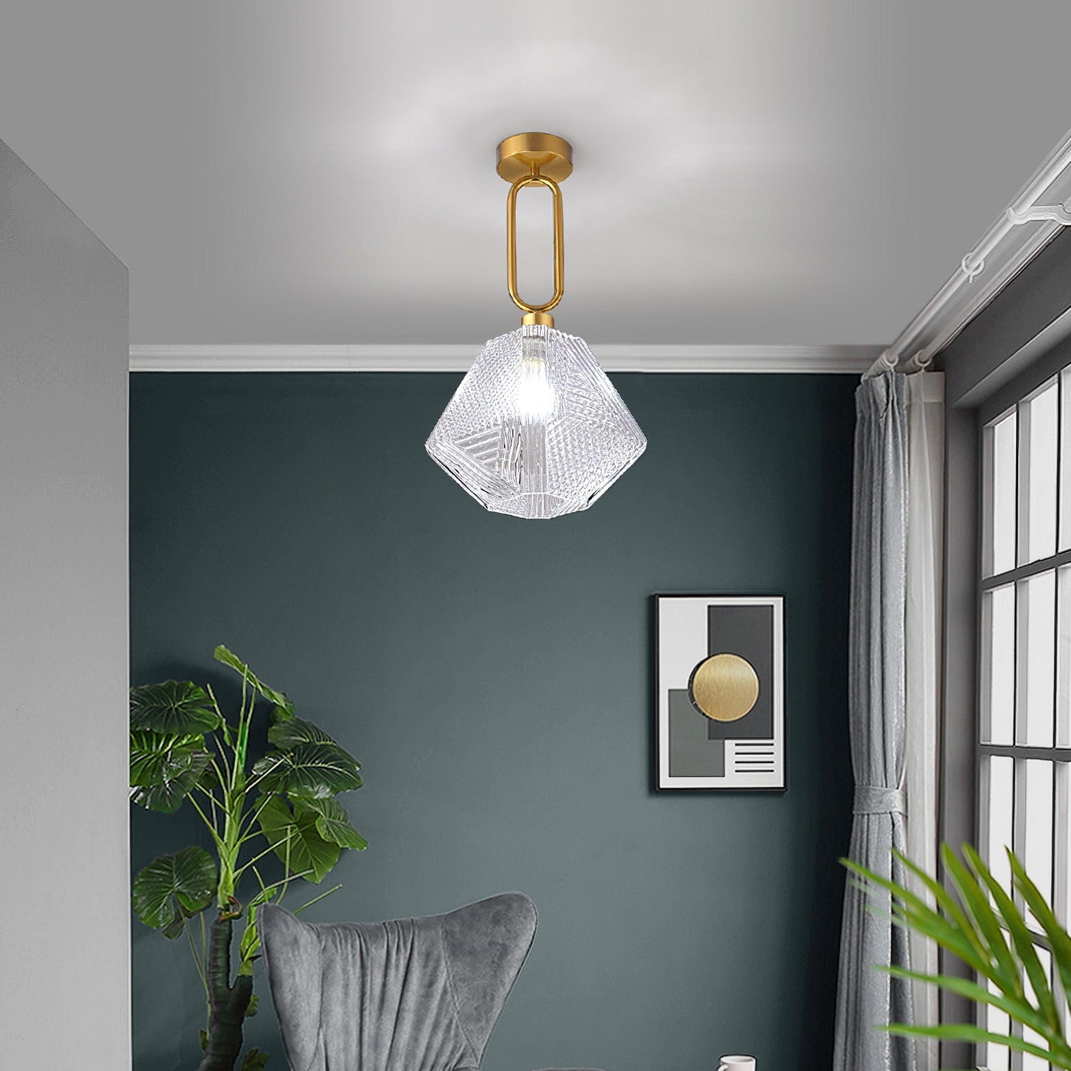 Aralilian Art Deco Ceiling Light