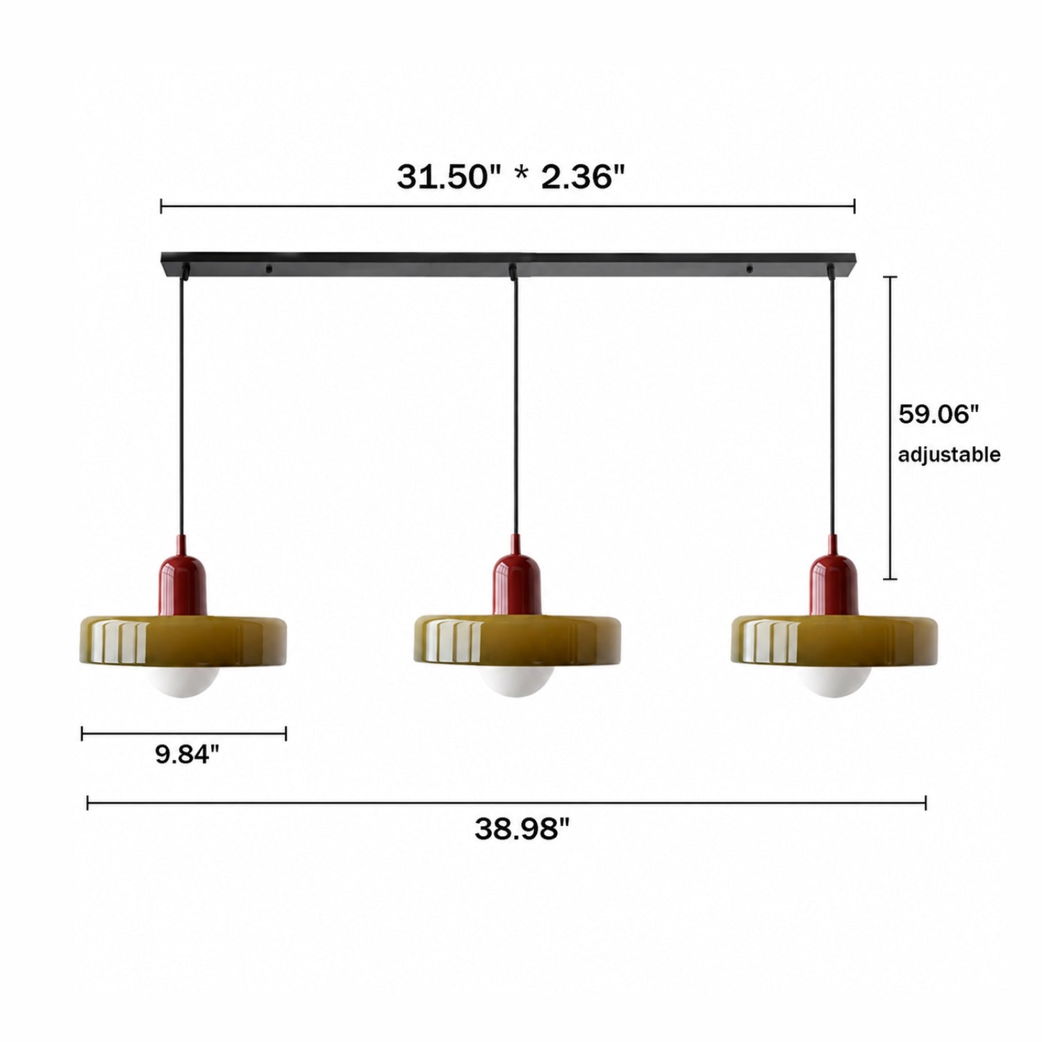 Lozecan Triple Pendant Light