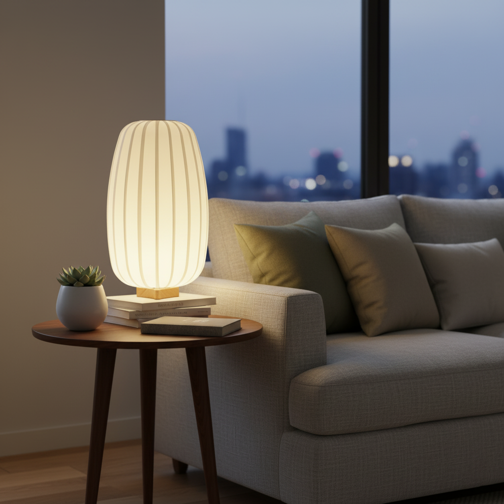 Fabric Minimalist Table Lamp – detail 9