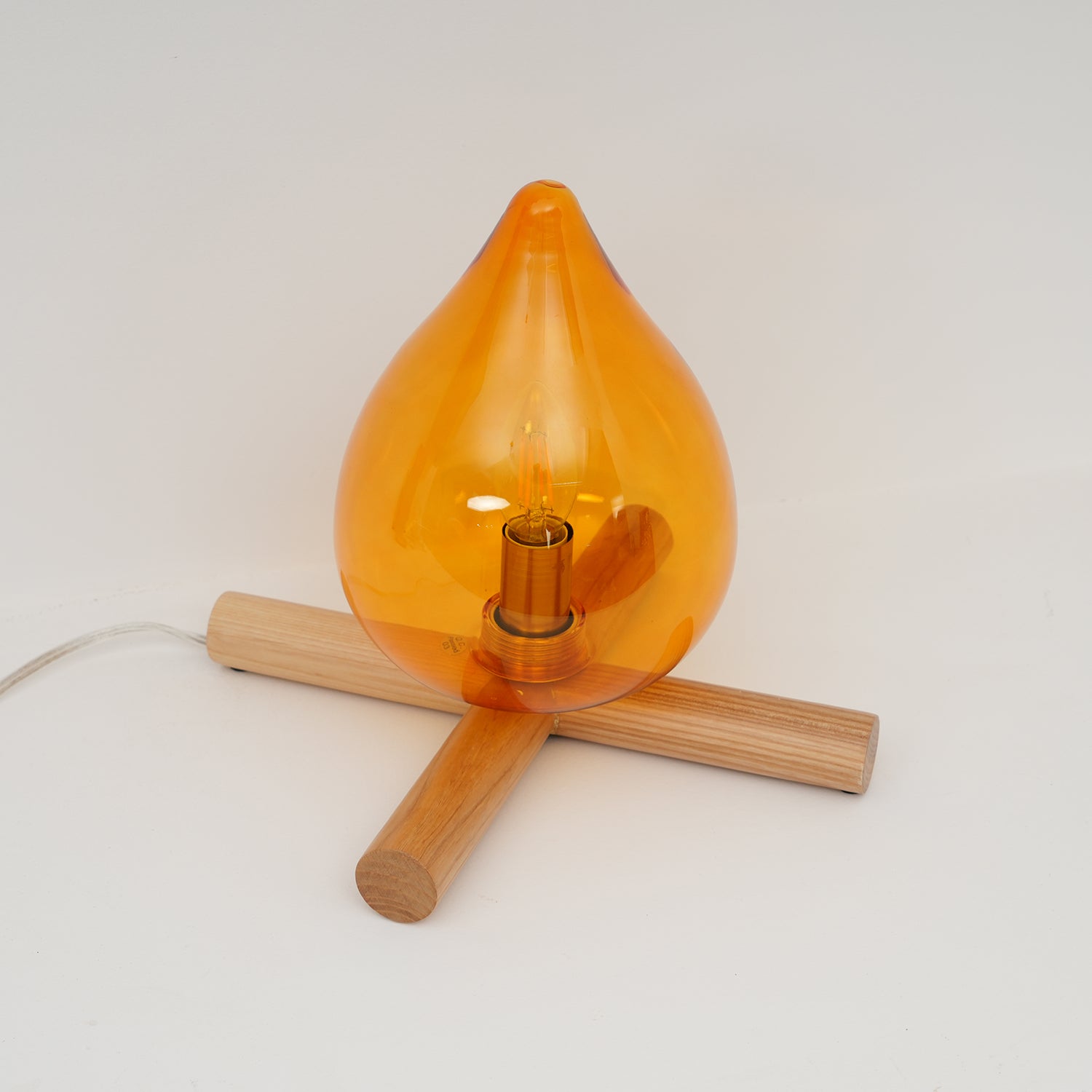 Wood Fire Table Lamp