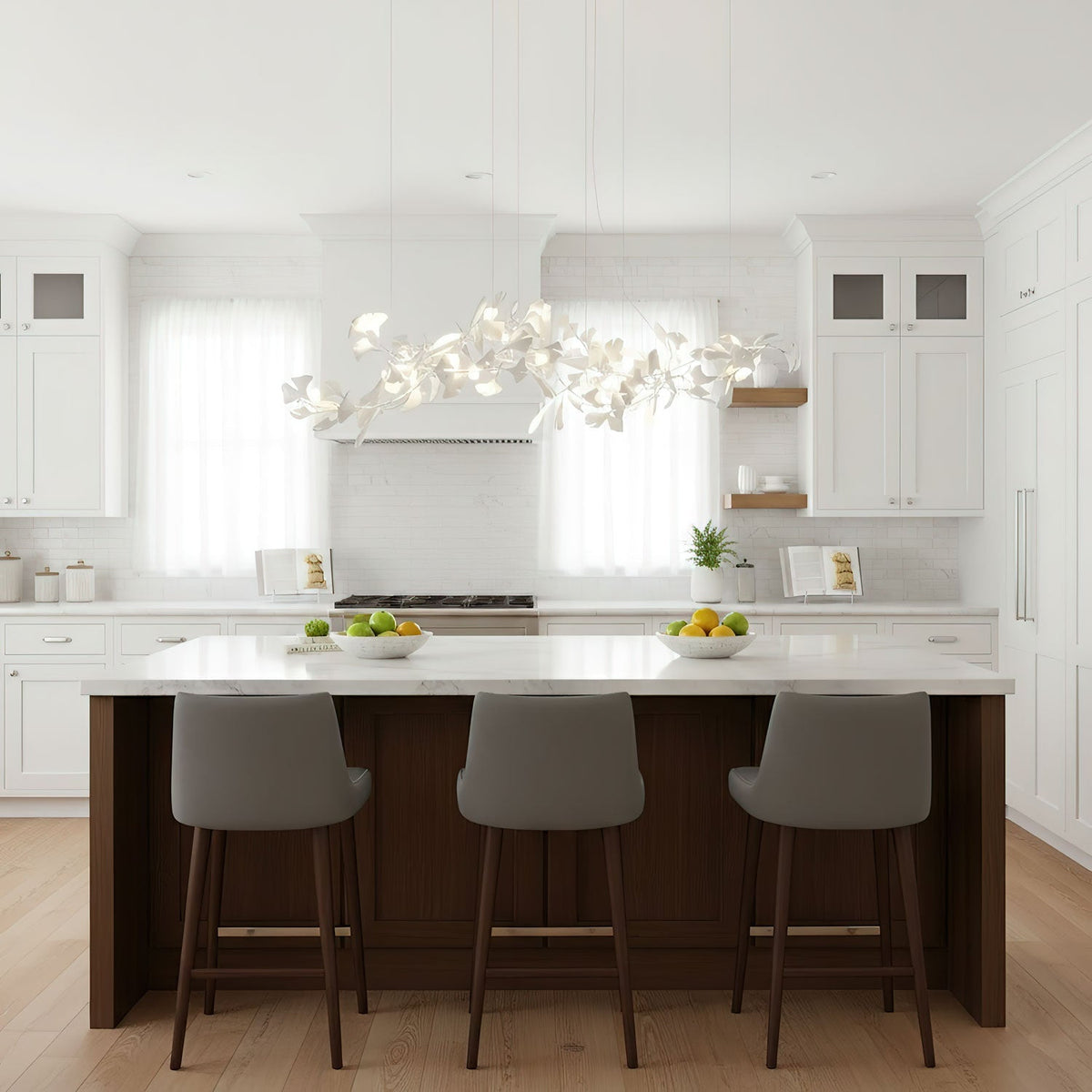 Porcelain Gingko Chandelier – detail 11
