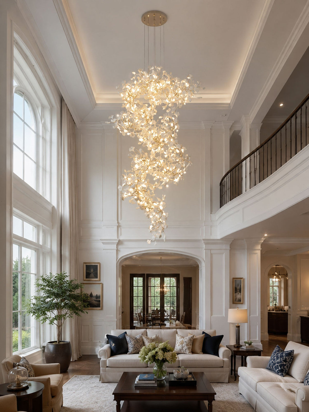 Gingko Vortex Chandelier – detail 9